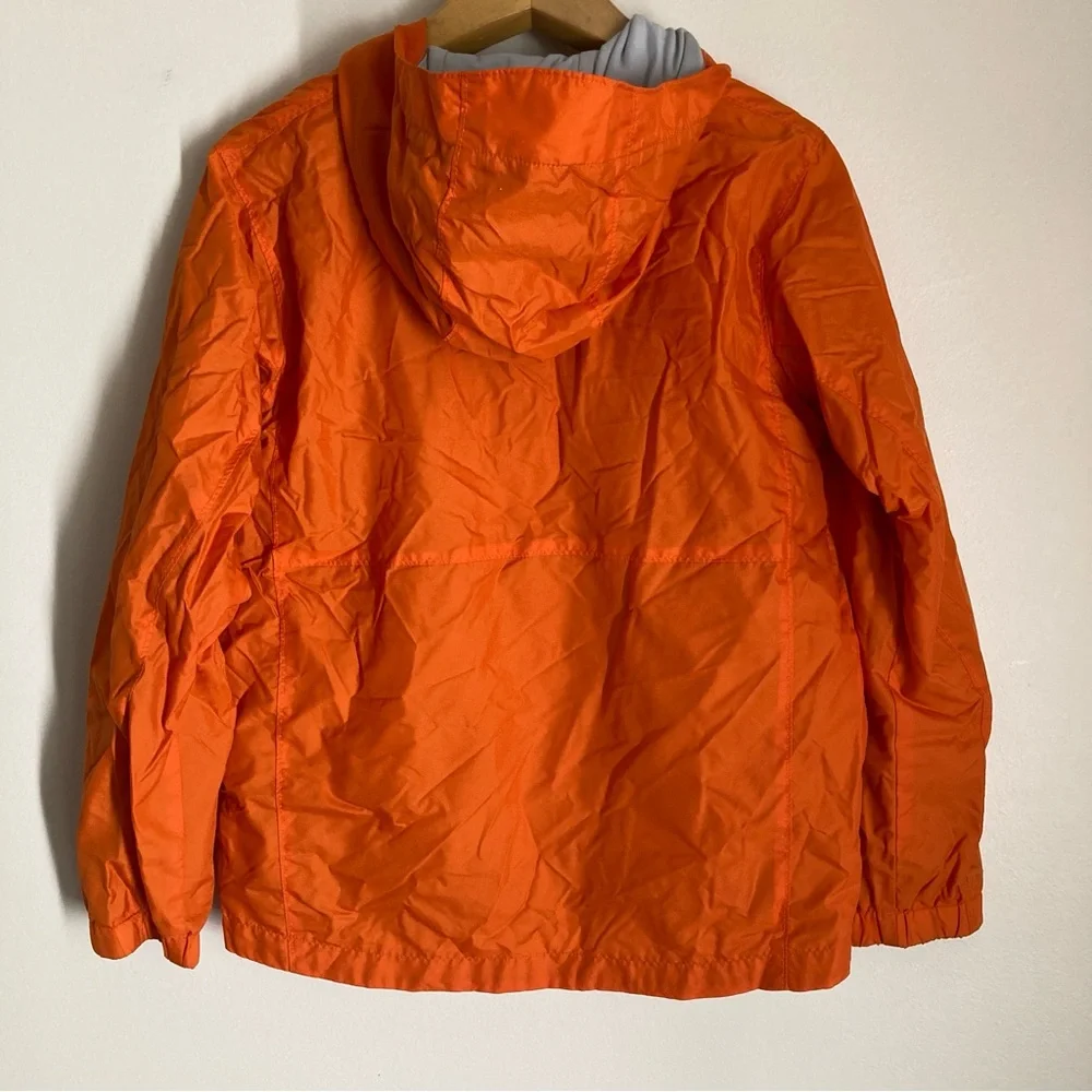 Columbia Kids Orange Hooded Windbreaker with Chest Zip